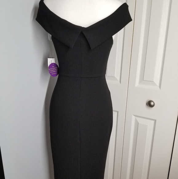 Windsor Kate Formal Crede Black Midi Dress Size S - Picture 8 of 10